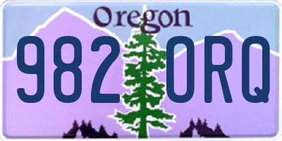OR license plate 982ORQ