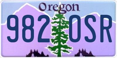 OR license plate 982OSR