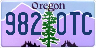 OR license plate 982OTC