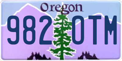 OR license plate 982OTM