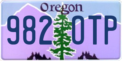 OR license plate 982OTP