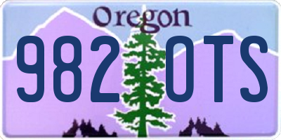 OR license plate 982OTS