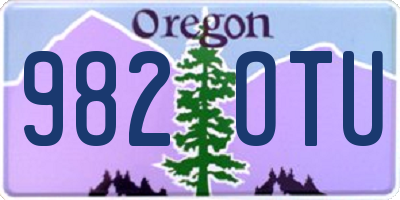 OR license plate 982OTU