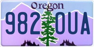 OR license plate 982OUA