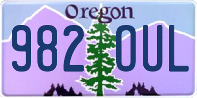 OR license plate 982OUL