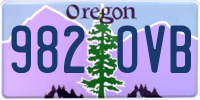 OR license plate 982OVB