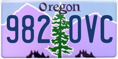 OR license plate 982OVC