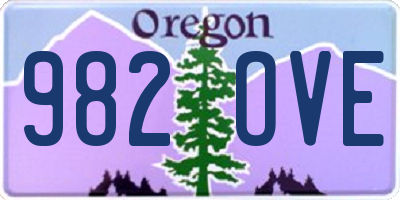 OR license plate 982OVE
