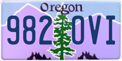OR license plate 982OVI