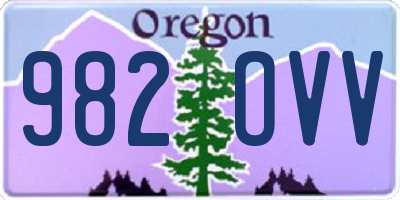 OR license plate 982OVV