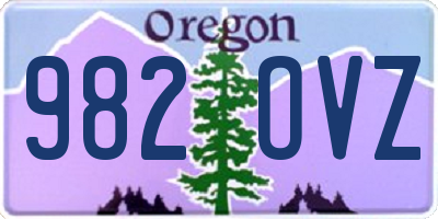 OR license plate 982OVZ