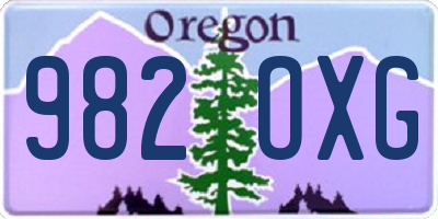 OR license plate 982OXG