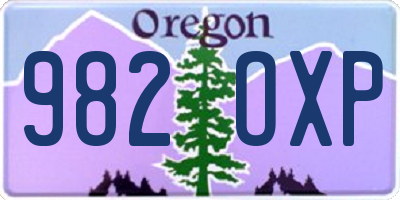OR license plate 982OXP