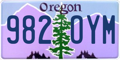 OR license plate 982OYM