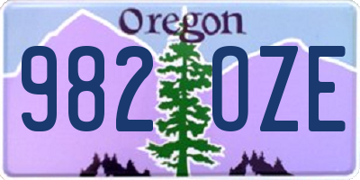 OR license plate 982OZE