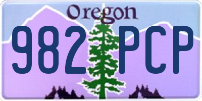 OR license plate 982PCP