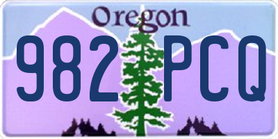 OR license plate 982PCQ