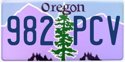 OR license plate 982PCV