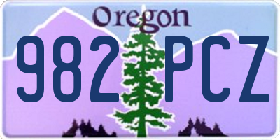 OR license plate 982PCZ