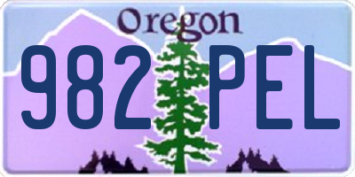 OR license plate 982PEL