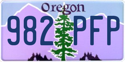 OR license plate 982PFP