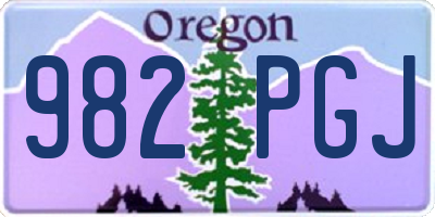 OR license plate 982PGJ
