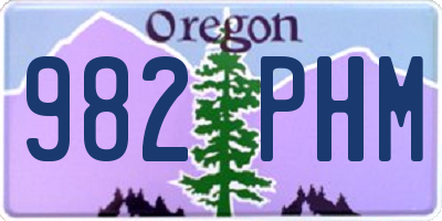 OR license plate 982PHM