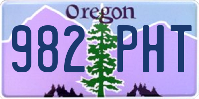 OR license plate 982PHT
