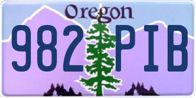 OR license plate 982PIB