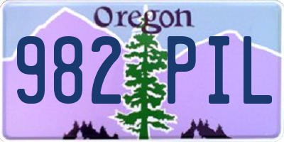 OR license plate 982PIL