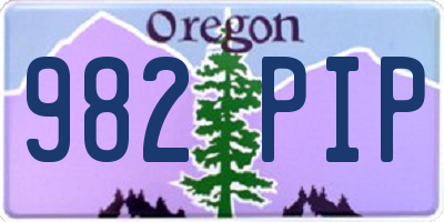 OR license plate 982PIP