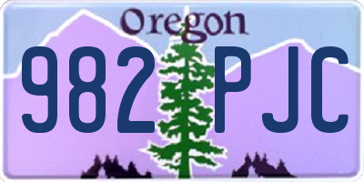 OR license plate 982PJC