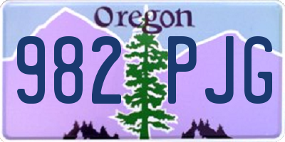 OR license plate 982PJG