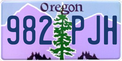 OR license plate 982PJH