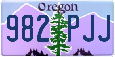 OR license plate 982PJJ