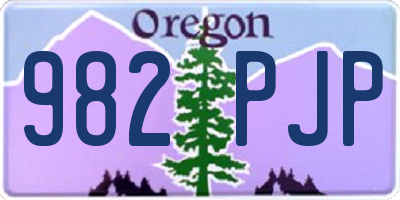 OR license plate 982PJP