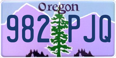 OR license plate 982PJQ
