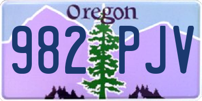 OR license plate 982PJV