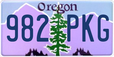 OR license plate 982PKG