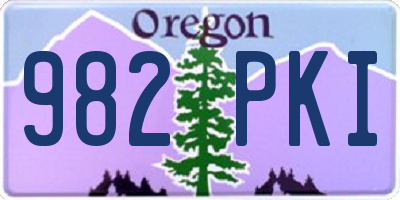 OR license plate 982PKI