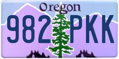 OR license plate 982PKK