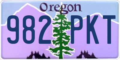 OR license plate 982PKT