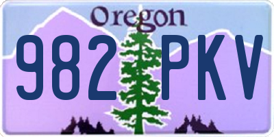 OR license plate 982PKV
