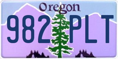 OR license plate 982PLT