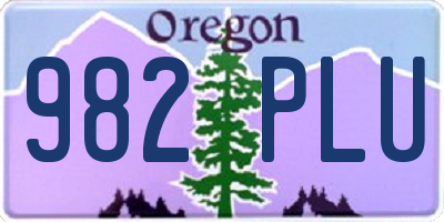 OR license plate 982PLU