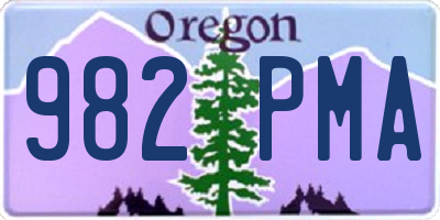 OR license plate 982PMA