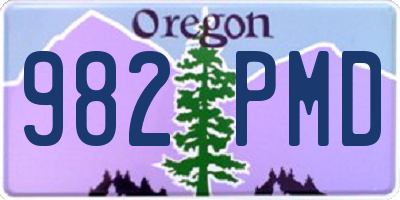 OR license plate 982PMD