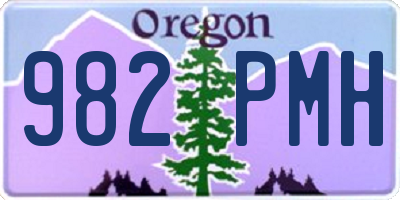 OR license plate 982PMH