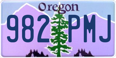 OR license plate 982PMJ