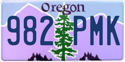 OR license plate 982PMK